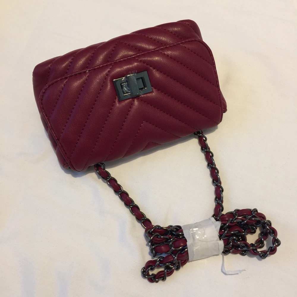 Burgundy micro crossbody bag (NWT)